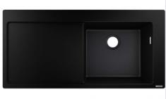 Hansgrohe S514-F450 kkkenvask i komposit - Vask til hjre - Graphite black