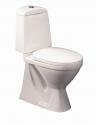 Aqualux gulvtoilet med dobbelt skyl, Inkl. monteringskit