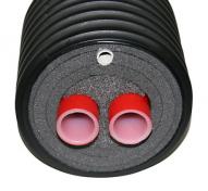 Altech præ-isoleret fjernvarme dobbelt pex rør 22x3,0mm. Inkl. 16 mm trækrør. Rulle a 25 mtr.
