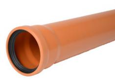 Wavin 110 x 1000 mm PVC-kloakrør med muffe