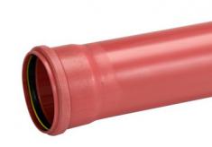 Uponor 110 x 3000 mm PVC-kloakrør m/muffe, klasse S SN8, EN1401