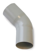 Plastmo bøjning 45 grader (75 mm) - grå