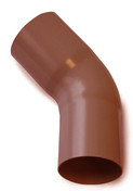 Plastmo bøjning 45 grader (75 mm) - brun