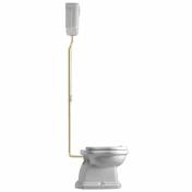 Lavabo Retro HIGH toilet med messing rr og S-ls - Blank hvid