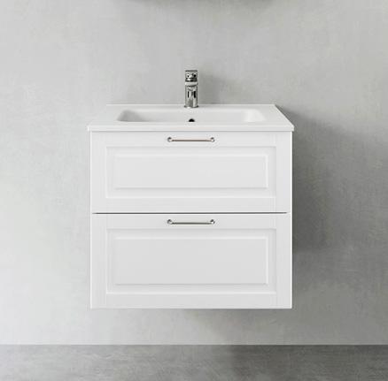 Hafa Grace Compact 60 møbelsæt m/vask - Mat hvid rammefront