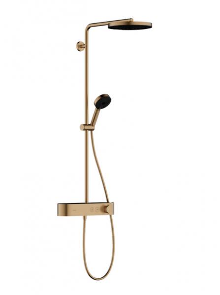 hansgrohe Pulsify S Showerpipe 1jet m/ShowerTablet Select 400 - Børstet bronze
