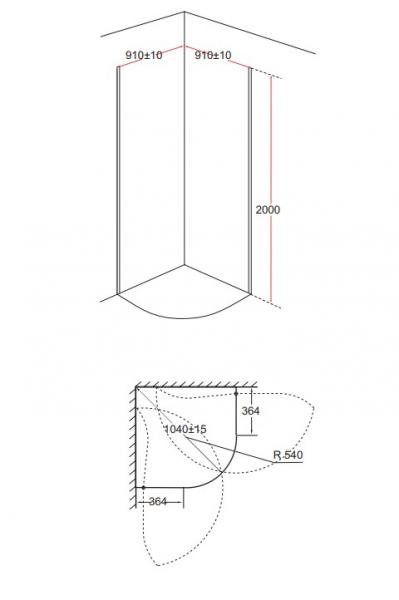 Hafa Igloo R bruseafskærmning - 90x90 cm - Klar glas