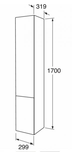 Gustavsberg Graphic Base højskab - 30 cm