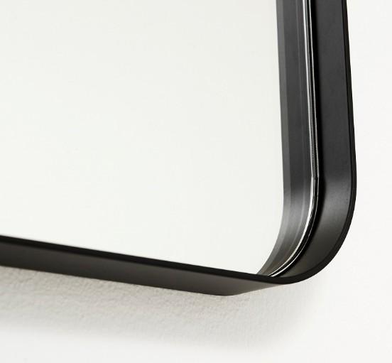 Cassøe spejl m/sort ramme - 120x80 cm - Vendbart