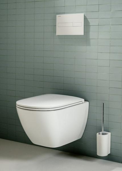 Laufen Lua RIMless toiletpakke inkl. sæde m/soft-close, cisterne og mat sort betjening