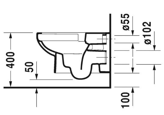 Duravit No.1 Rimless toiletpakke inkl. lav cisterne, krom betjening og sæde m/soft-close