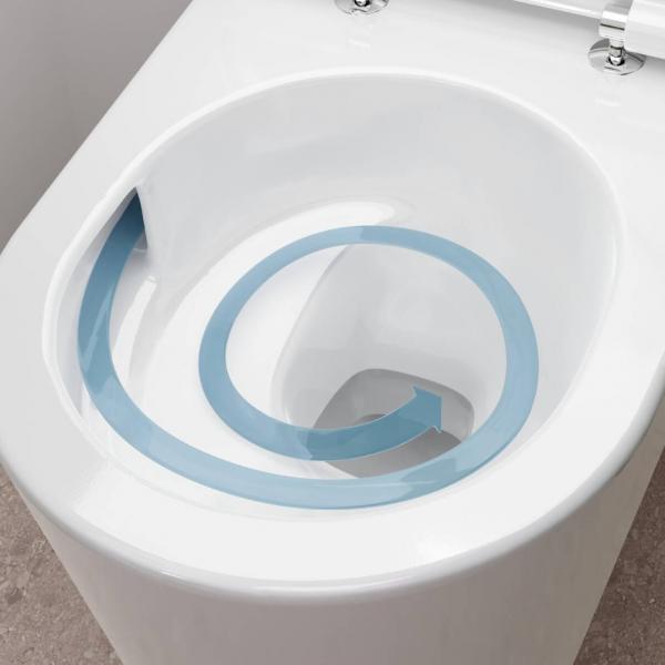 hansgrohe EluPura S væghængt toilet inkl. sæde, AquaHelix og antibakteriel glasur