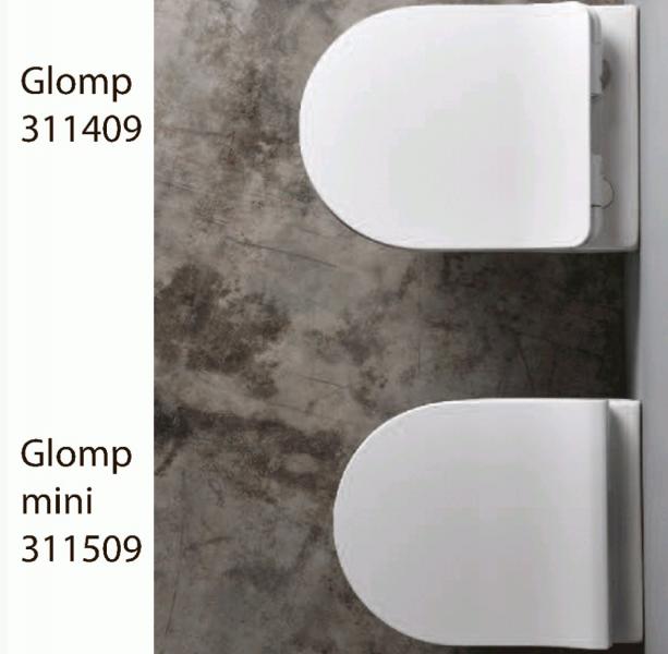 Lavabo Glomp Mini rimless væghængt toilet - Mat sort