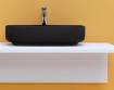 Lavabo TriBeca 60 fritst�ende bowlevask - 1 hanehul - Mat sort