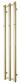 TVS Plus 3 hndkldetrrer - 26,5x140 cm - Poleret messing/Guld