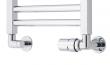 TVS Ventilst type 120 m/returtermostat, hjre, vinkellbende - Krom