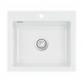 Lavabo Mera 57 porcel�nsk�kkenvask - Krom afl�b