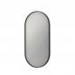 Sanibell Ink SP20 ovalt spejl m/ramme 40 x 80 cm - Mat sort