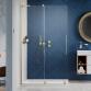 Str�mberg Faro 12 walk-in brusev�g m/skyded�r 1600mm - Klart glas/b�rstet messing