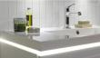 Dansani LED lysskinne mellem h�ndvask og vaskeskab - 120 cm