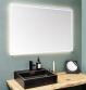 Luca firkantet spejl m/integreret LED lys, backlight og touch - 120 cm
