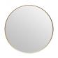Casse rundt spejl 90 cm m/brstet messing ramme