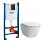 Laufen Lua RIMless toiletpakke inkl. sde m/soft-close, cisterne og mat sort betjening