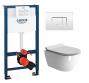 GSI Pura kompakt RIMless toiletpakke inkl. sde m/soft-close, mellem cisterne og hvid betjening