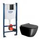 GSI Pura Ardesia 50 toiletpakke inkl. sde m. softclose, cisterne og mat sort betjening