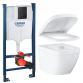 Grohe Euro kompakt Rimless toiletpakke inkl. sde m/soft-close, cisterne og mat sort betjening