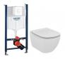 Ideal Standard Tesi RIMless+ toiletpakke inkl. sde m/softclose, cisterne og hvid betjening