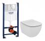 Ideal Standard Tesi RIMless+ toiletpakke inkl. sde m/softslose, cisterne og krom betjening