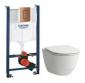 Laufen Pro Rimless toiletpakke inkl. sde m/soft-close, cisterne og kobber betjening