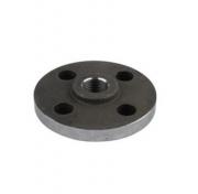 Gevindflange sort m/4 bolthuller - 1 1/4"