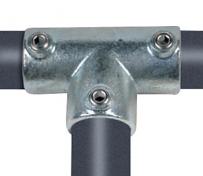 Altech Pipe Clamps T-samling med 3 muffer 1 1/2" Galvaniseret