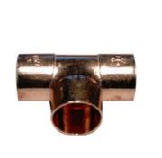 Tee 15 - 22 - 15 mm med loddemuffer