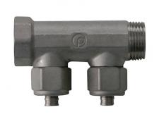 Altech TEA 3/4" fordelerrør med 2x1/2" studse, 15 mm