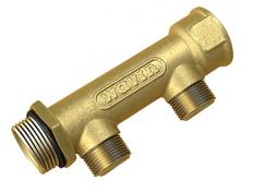 Wavin 3/4" fordelerrør 2 afgange 1/2" Centerafstand¨50
