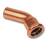 Altech kobber Cu press bøjning 45º med en muffe - 18 mm