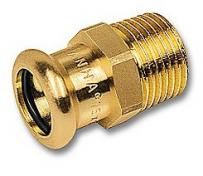 Altech kobber Cu press overgang - Udvendigt gevind og muffe - 1,1/4" x 35 mm