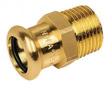 Altech kobber Cu press overgang - Udvendigt gevind og muffe -  1/2" x 22 mm