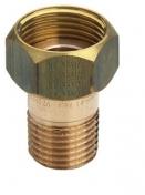 Måler forskruning 1" x 3/4"muffe/nippel rødgods