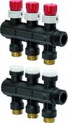 Uponor Pro 1" fordelerrør med 6 afgrenninger