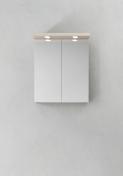 Hafa Store spejlskab 600 m/LED-profil - Askstruktur