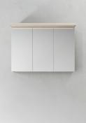 Hafa Store spejlskab 1000 m/LED-profil - Askstruktur