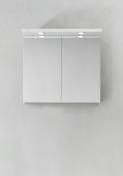 Hafa Store spejlskab 800 m/LED-spot - Askstruktur