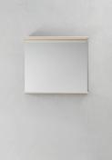 Hafa Store spejl 800 m/LED-profil og hylde - Askstruktur