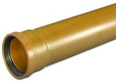 Wavin 110 x 250 mm PVC-kloakrør med muffe