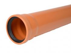 Wavin 110 x 3000 mm PVC-kloakrør med muffe