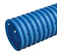 Wavin 75/65 mm PVC-drnrr med 2,5 x 5 mm slids, 50 m, bl